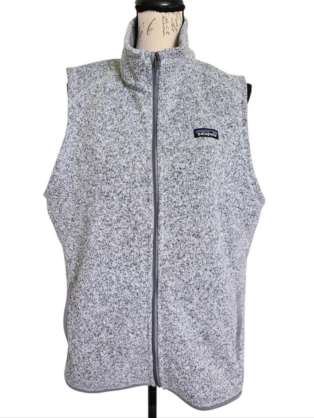 Patagonia Better Sweater Fleece Vest Womens XL Gray Full Zip Outdoor Athleisure